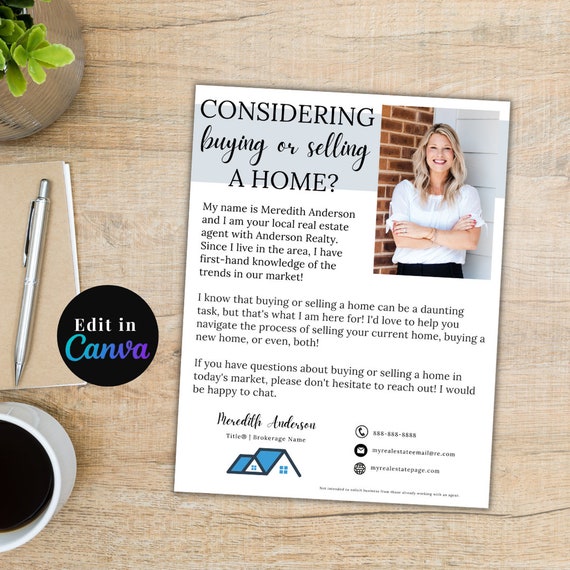 Buying or Selling Marketing Mailer for Real Estate Agents Etsy