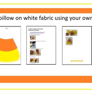 Candy Corn Pillow PDF Pattern for Printing on Fabric - Etsy