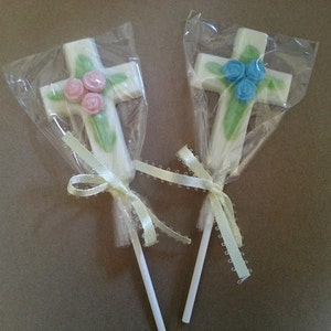 Cross With Roses Chocolate Lollipop(12)