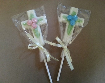 Cross With Roses Chocolate Lollipop(12)