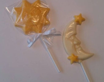 Star Moon Sun Chocolate Lollipops