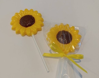 Sunflower Chocolate Lollipops(12)