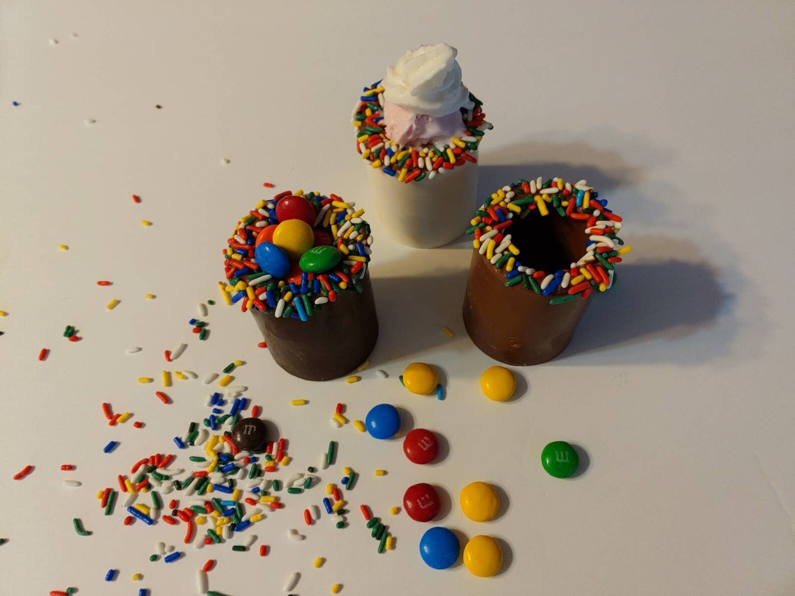 Chocolate Shot Glasses Dessert Cups With Sprinkles Set of 4 Etsy