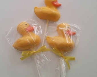 Rubber Ducky Chocolate Lollipops