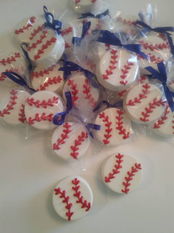 Baseball Chocolate Covered Oreos Baseball Party Favors Team - Etsy