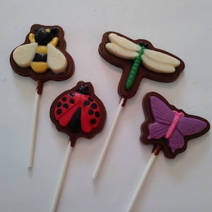 Garden Bugs Chocolate Lollipops(12)