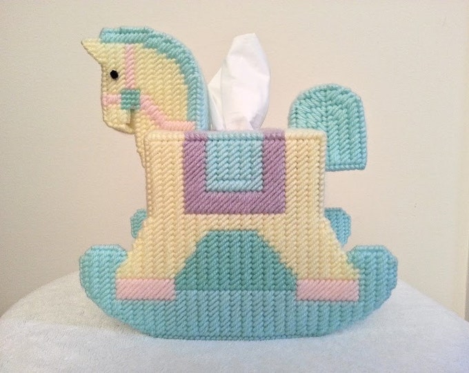 Rocking Horse Tissue Box Cover Plastic Canvas Etsy