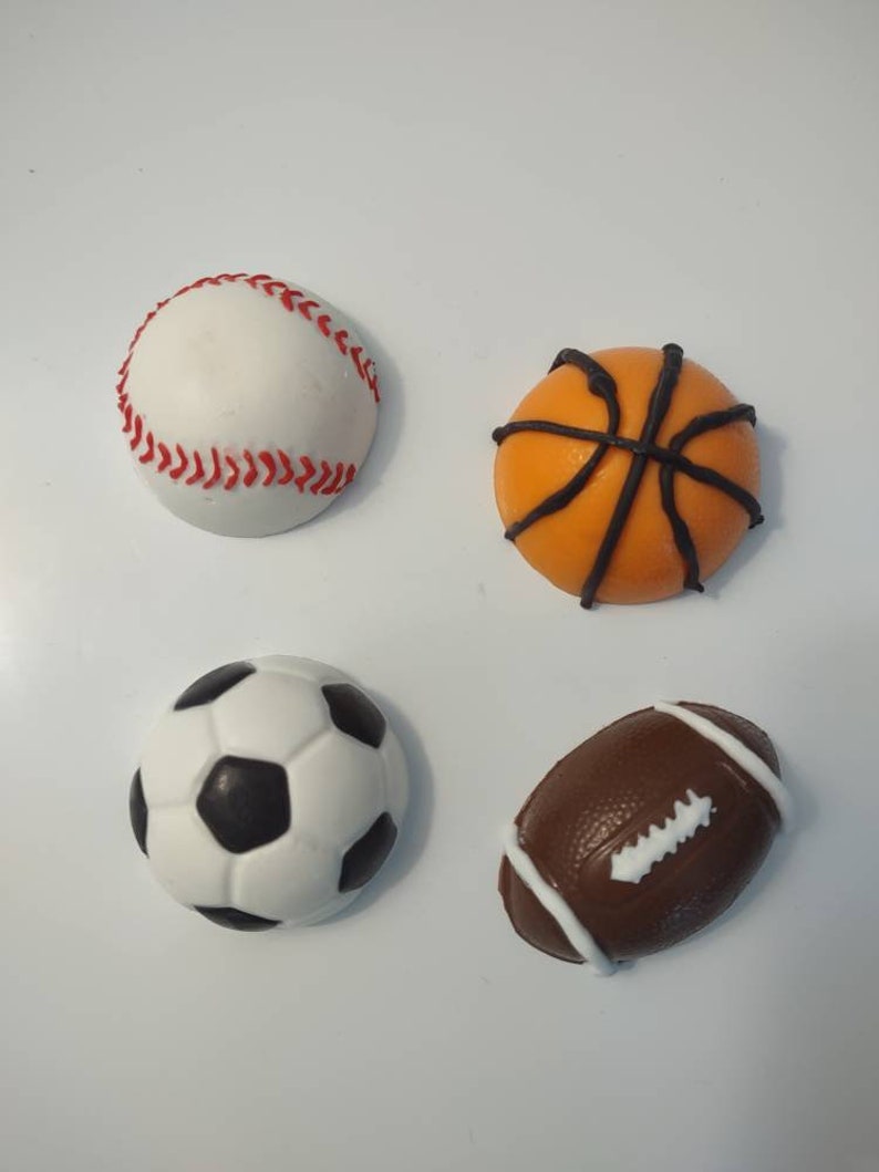 Sports Candy Cupcake Toppers 12 Baseball Football Soccer Etsy