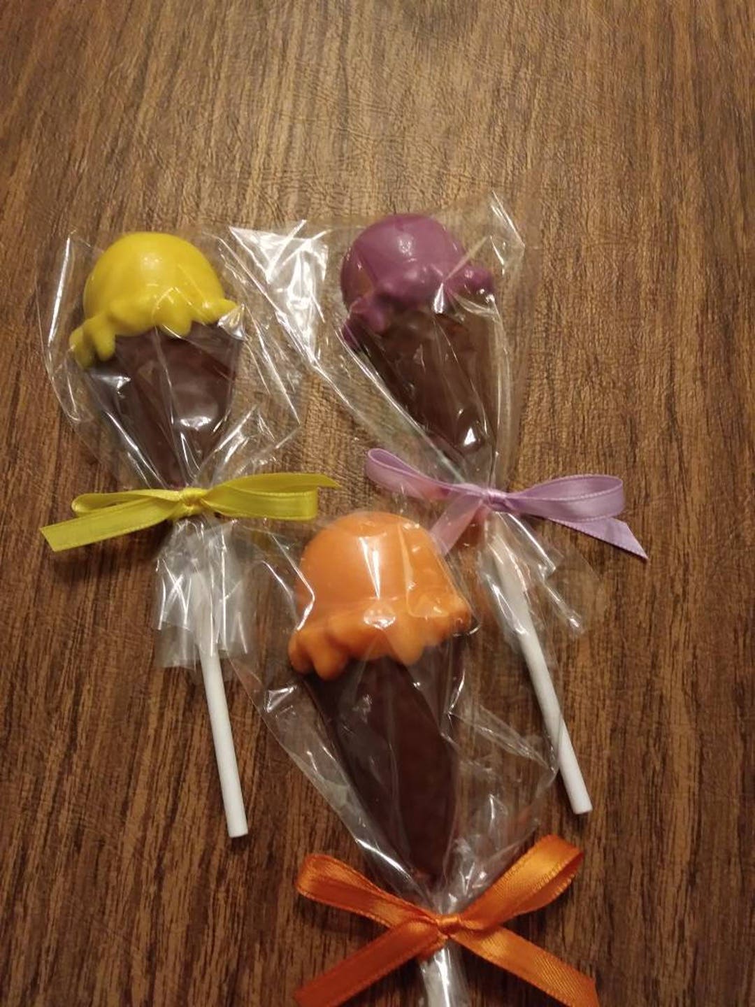 Chocolate Ice Cream Lollipops Etsy