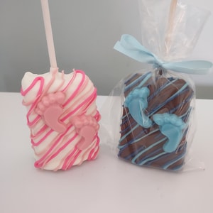 Foot print Baby Shower Chocolate Covered rice krispie treats (12)