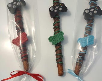 Game controller game over Chocolate Covered Pretzel Rods (12)