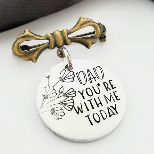 Personalized Memorial Lapel Pin for a Groom Photo Wedding Etsy