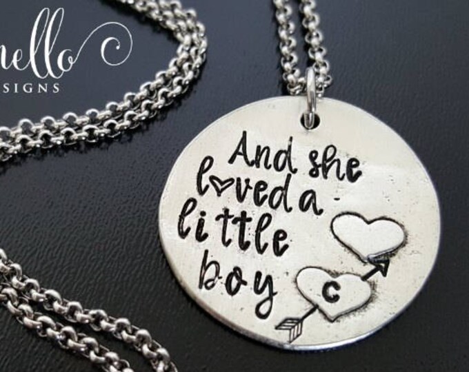And She Loved a Little Boy Necklace Boy Mom Jewelry Mom of Etsy