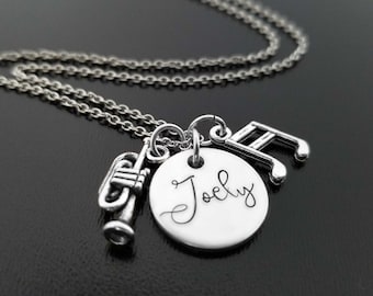 Best friend necklace friendship sister monogram personalized saxophone necklace musical instrument necklace initial bff necklace Best friend necklace friendship sister monogram personalized saxophone necklace musical instrument necklace initial bff necklace
