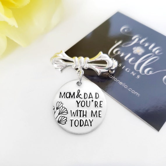 Remembrance Keepsake for Him Lapel Pin Boutonniere Charm Memorial Wedding Gift for Groom Loss of Father