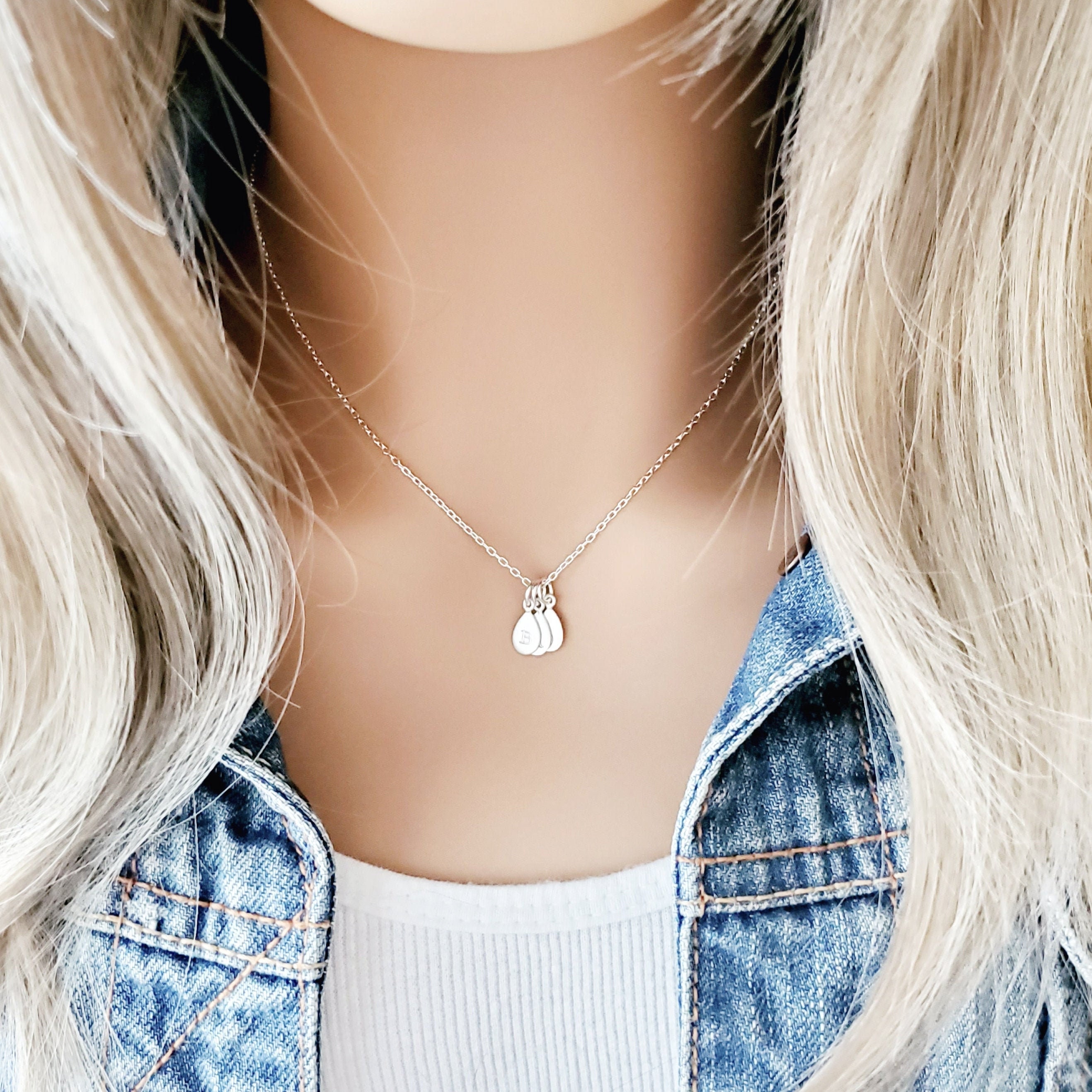 Sterling Silver Dainty Initials 