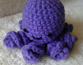 Crochet purple octopus