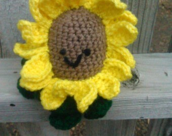 Crochet sunflower octopus, Donny