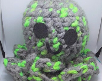 Crochet Octopus Grey and Yellow