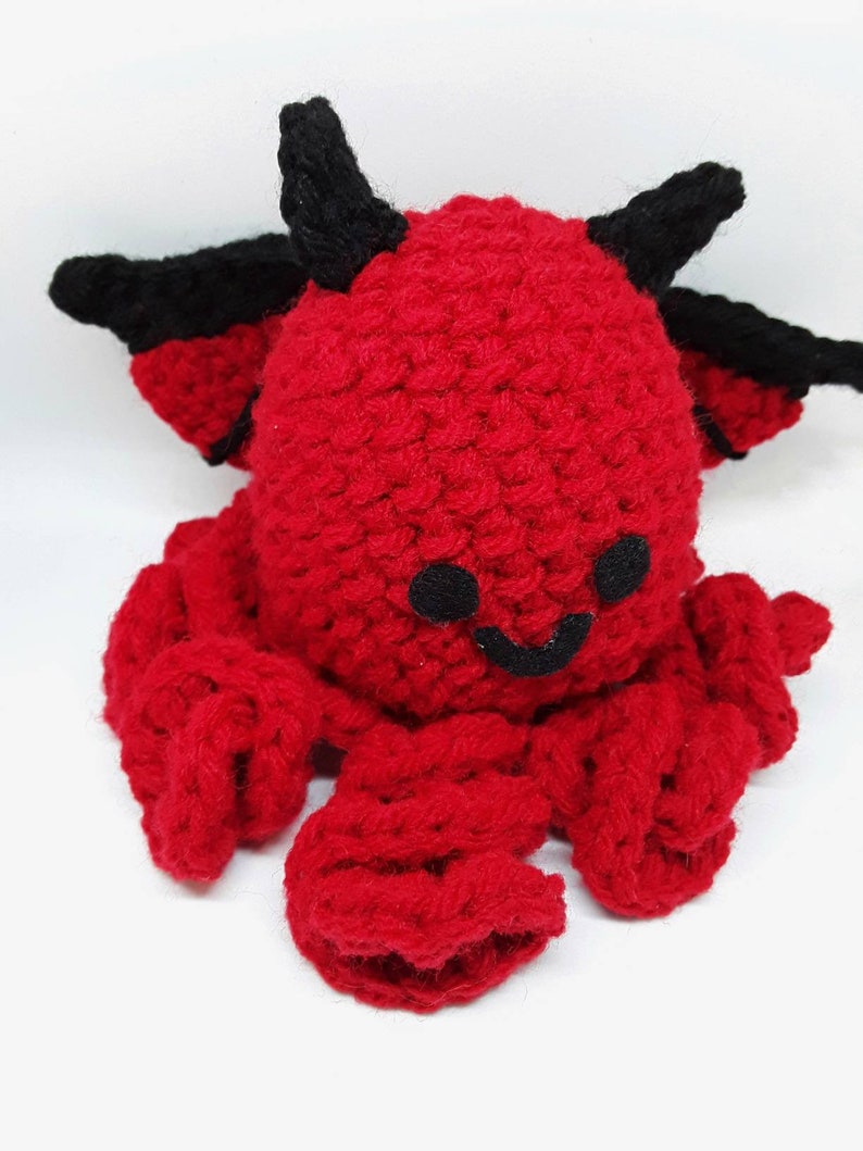 Angel and Devil crochet octopus image 8