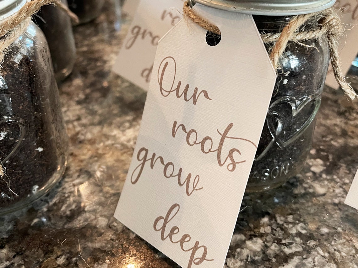 Our Roots Grow Deep Anniversary Favor Tag Anniversary Party - Etsy