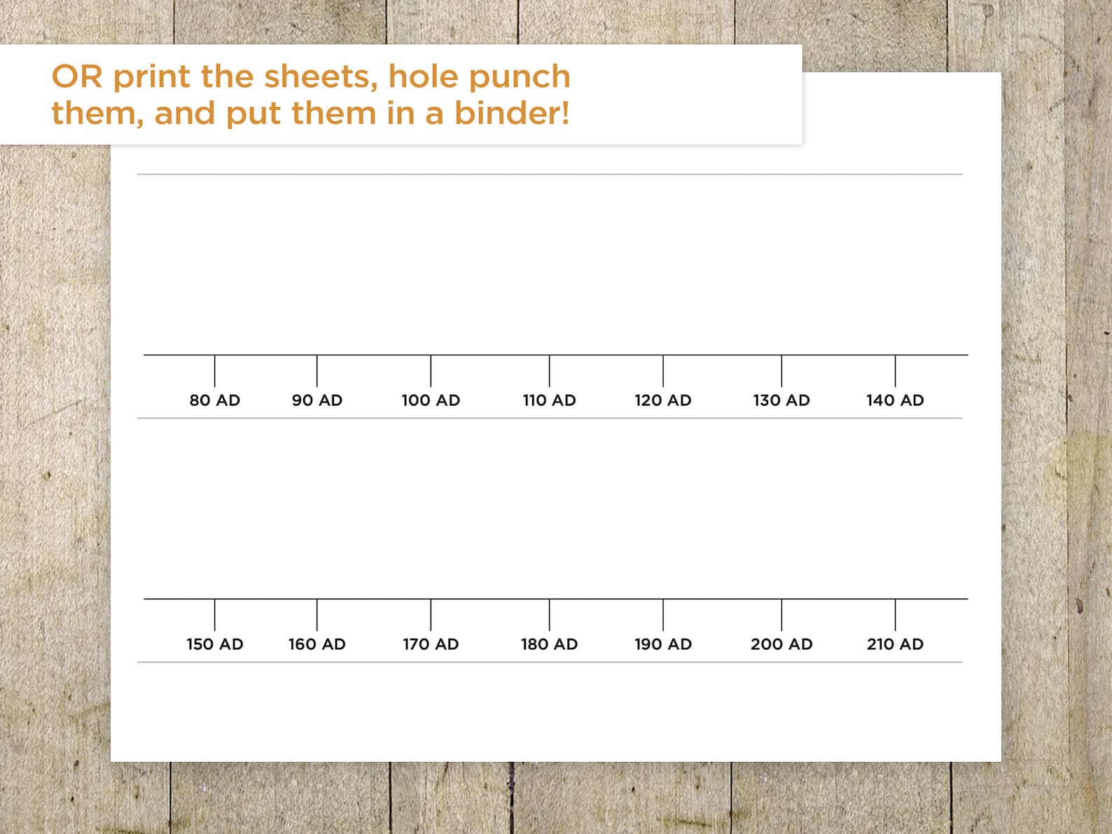 Printable Timeline, History Timeline, Wall Timeline, Book of Centuries ...