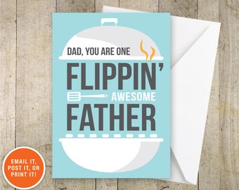 Father's Day printable card for dad. Cute dad birthday card. Printable. Do it yourself. DIY.