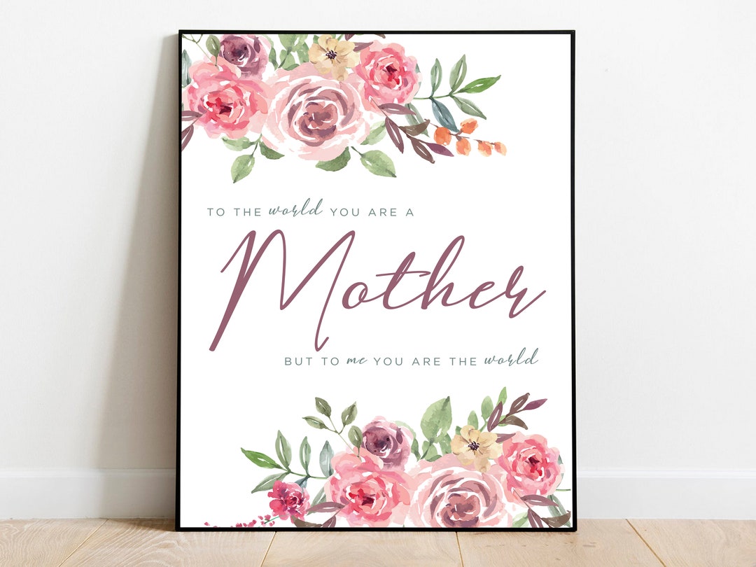 Birthday Printable for Mom, Happy Birthday Mom Print Printable Mother's ...