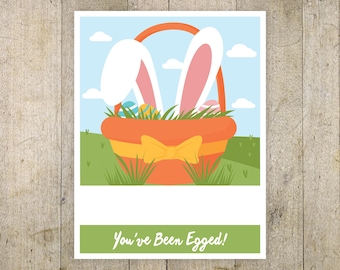 You've Been Egged Sign, Neighbor Gift, Easter Egg Hunt, Egged Easter, Egged Printable, Egged Yard Sign