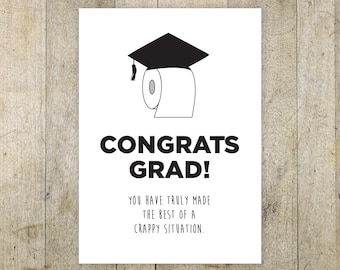 Funny Graduation Card, Printable Graduation Card, Tough Year Graduation Card, Crappy Year, Toilet Paper, Graduation 2026