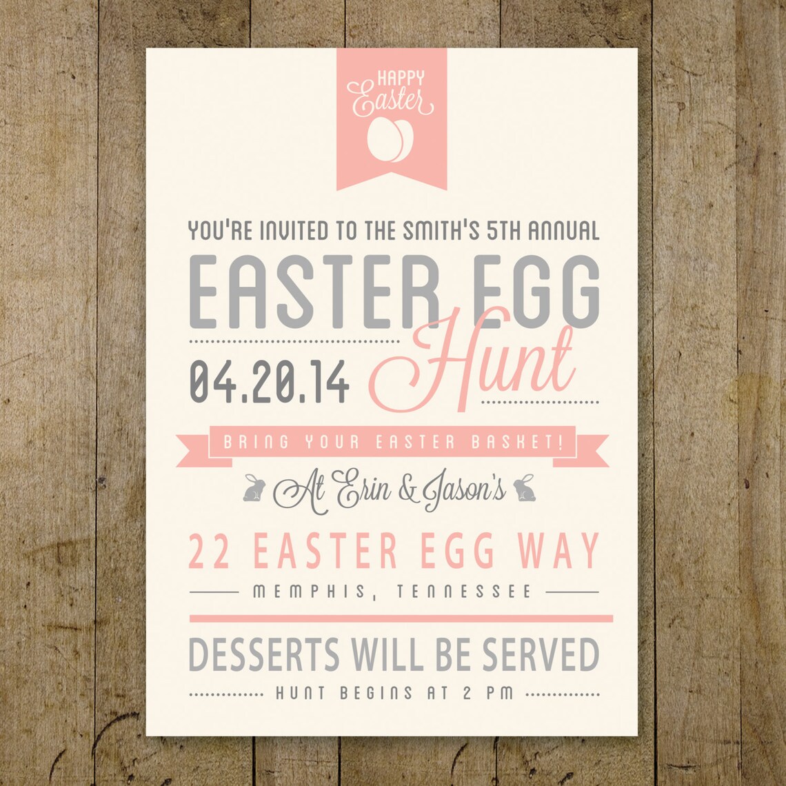Easter Invitation Personalized Digital Printable Etsy