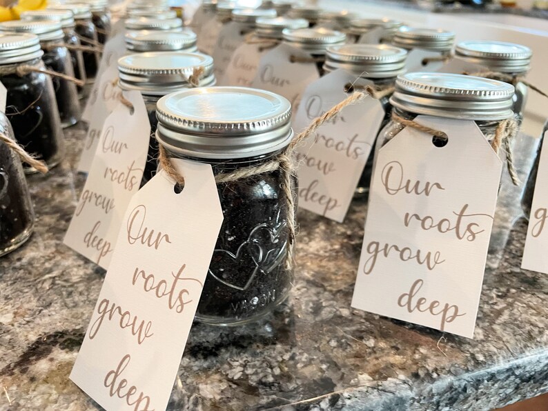 Our Roots Grow Deep Anniversary Favor Tag Anniversary Party - Etsy