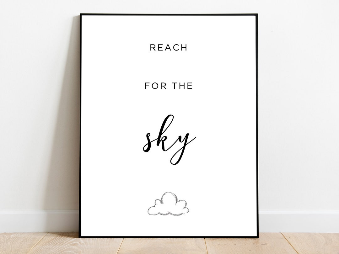 Reach for the Sky Printable, Home Decor, Toy Story Cloud, Printable