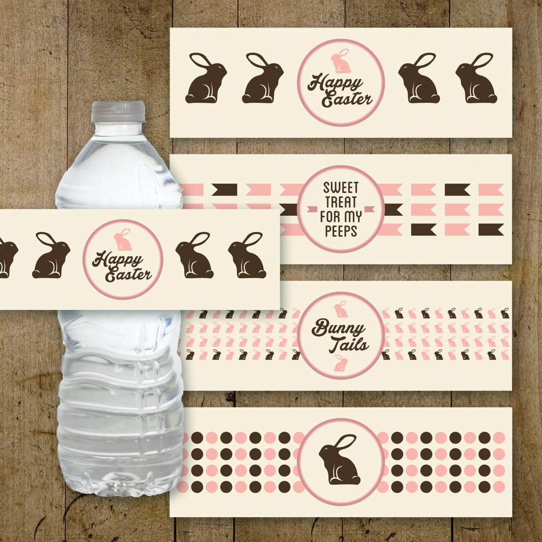 Easter Water Bottle Labels Easter Egg Hunt Easter Party Accessories ...