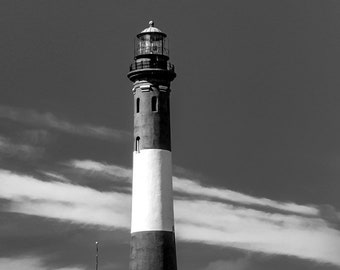 Fire Island Lighthouse Print: Coastal Nautical Photo Art