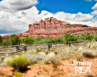 Cathedral Rock Sedona Arizona wall decor print, vortex site southwest landscape wall art photography, rustic farmhouse print for living room