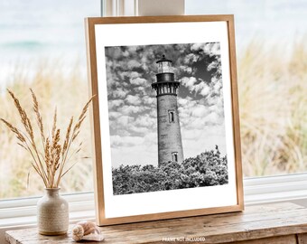 Currituck Lighthouse Photograph: Outer Banks Seascape Fine Art Print – Coastal Wall Decor