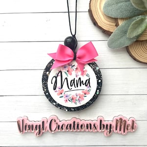 Floral mama car freshie, car air freshener, freshie, aroma bead car freshie, mama life freshie, freshie with bow, car freshie