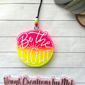Be the light freshie, faith car freshie, car air freshener, freshie, aroma bead car freshie, car candles, faith freshie, freshie with bow