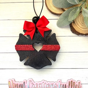 Firefighter car freshie, car air freshener, freshie, aroma bead car freshie, car freshie, thin red line freshie