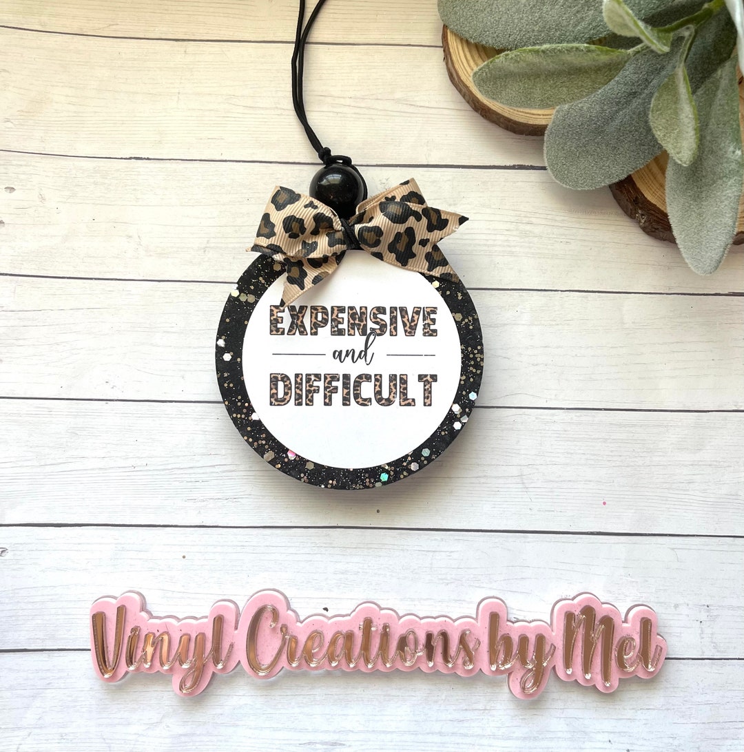 Expensive & Difficult Car Air Freshener, Freshie, Aroma Bead Car