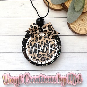 Cheetah mama car freshie, car air freshener, freshie, aroma bead car freshie, mama life freshie, freshie with bow, leopard freshie