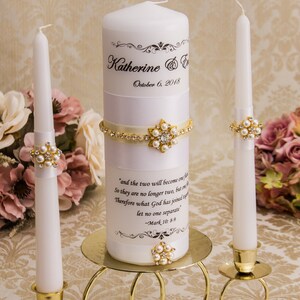 Mariage personnalisé l’unité bougie ensemble, unité or bougies, personnalisé mariage bougies, bougies de mariage blanc