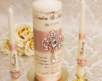 Unity Candle Set, Personalized Wedding Candle Sets, Unity Candles For Wedding