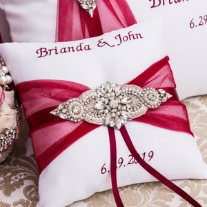 Personalized Ring Bearer Pillow, Wedding Ring Pillow