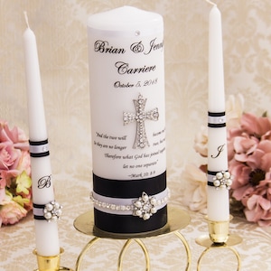 Monogramme l’unité bougie ensemble monogramme noir ensemble unité personnalisée bougies unité personnalisée bougie mariage ensemble l’unité bougie mariage cadeau de bougie