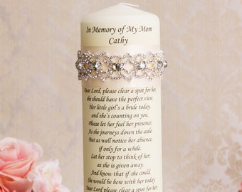 Wedding Memorial Candle Personalized Memorial Candle Wedding Candles Remembrance Candle