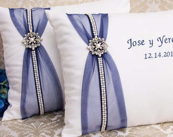 Art Deco Wedding Kneeling Pillows, Monogrammed Ceremony Pillow, Personalized Kneeling Pillows, Prayer Pillows, Ring Pillow, Nuestra Boda