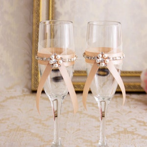 Rose Gold Champagner Hochzeit Flöten, Hochzeitsgläser, Rose Gold Toasten Flöten, Rose Gold Champagner Gläser, Champagner Flöten