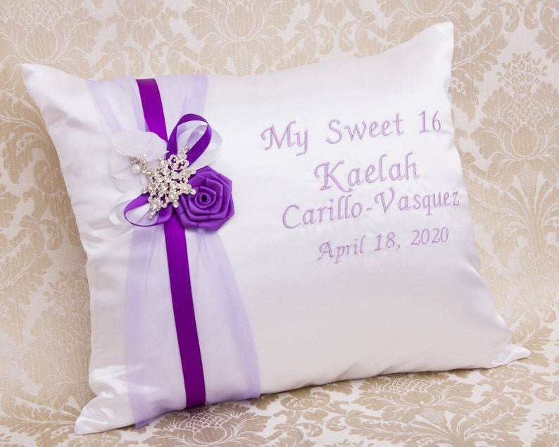 Purple Personalized Quinceanera Pillow Shoe Pillow Kneeling Etsy